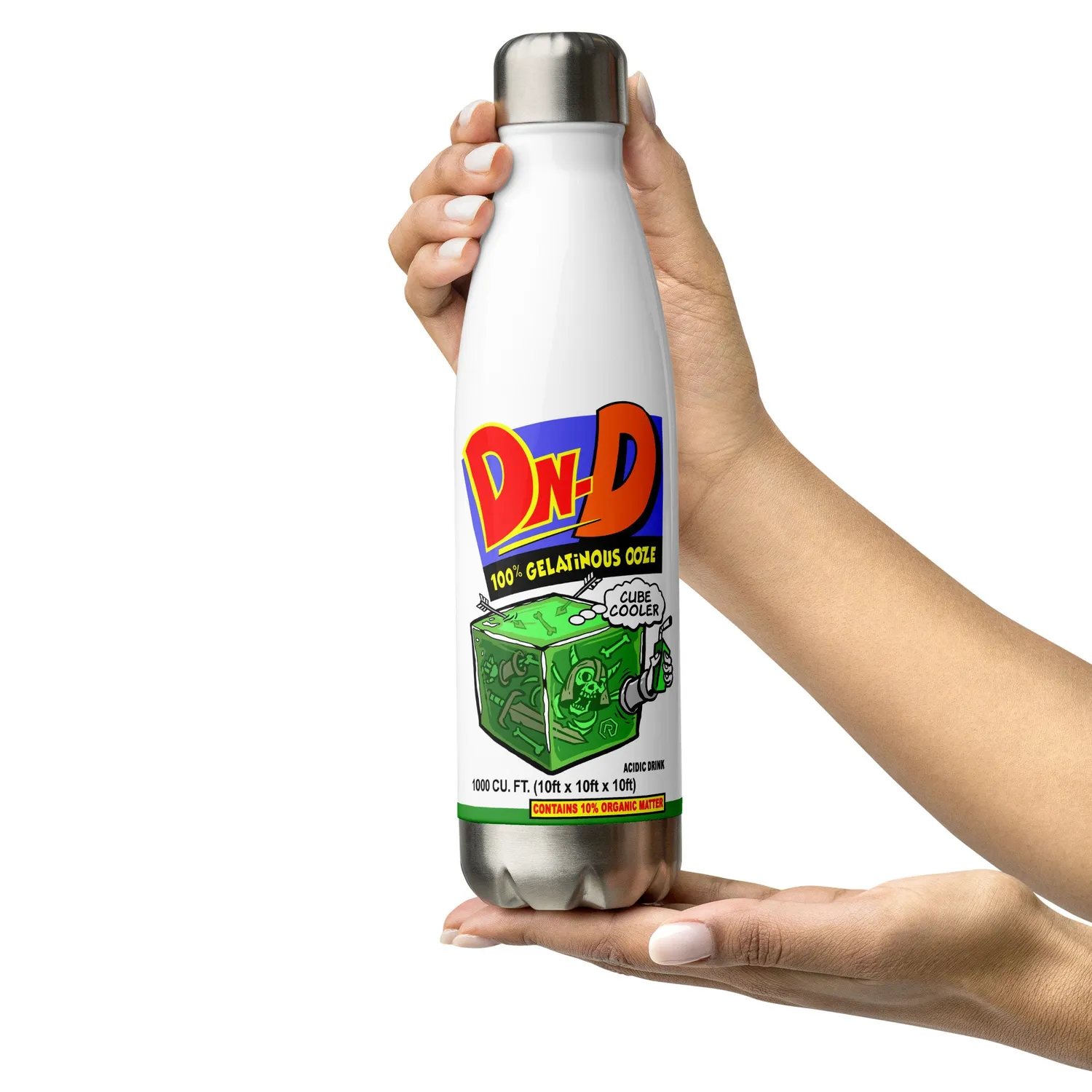Roll A Crit Gelatinous Cubic Cooler fles 500 ml wit