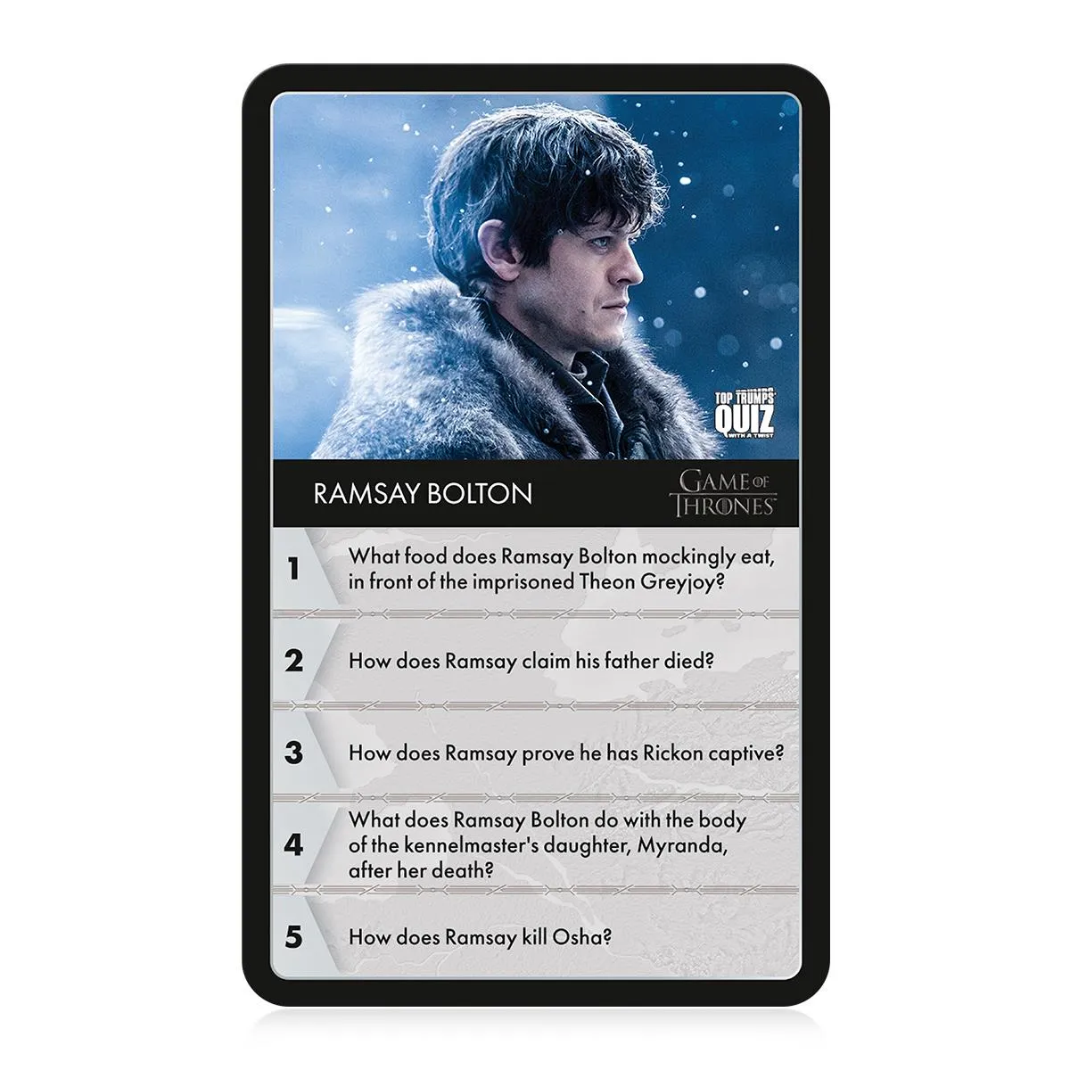 Top Trumps Quiz Game of Thrones kaartspel 500 vragen