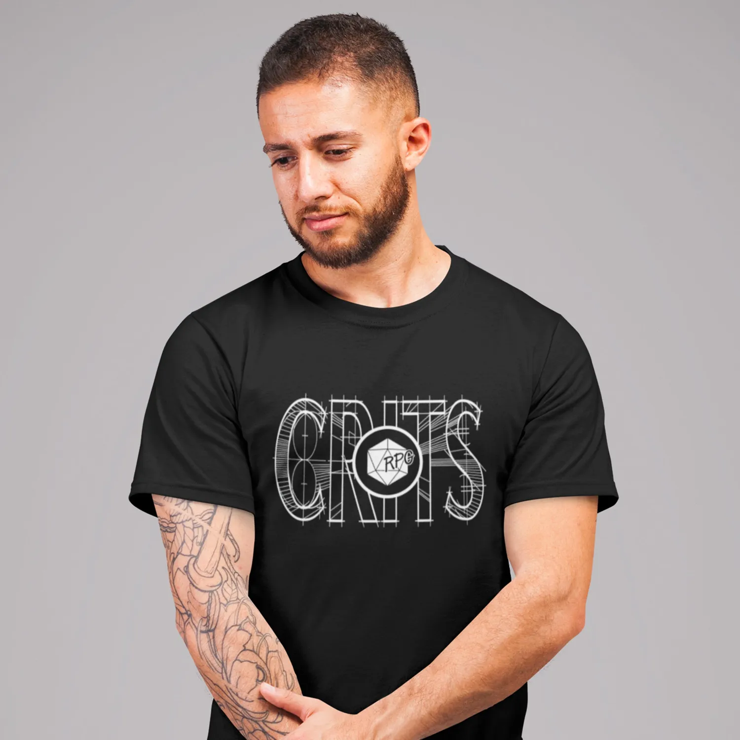 Roll A Crit RPG Crits T-shirt katoen unisex maat M