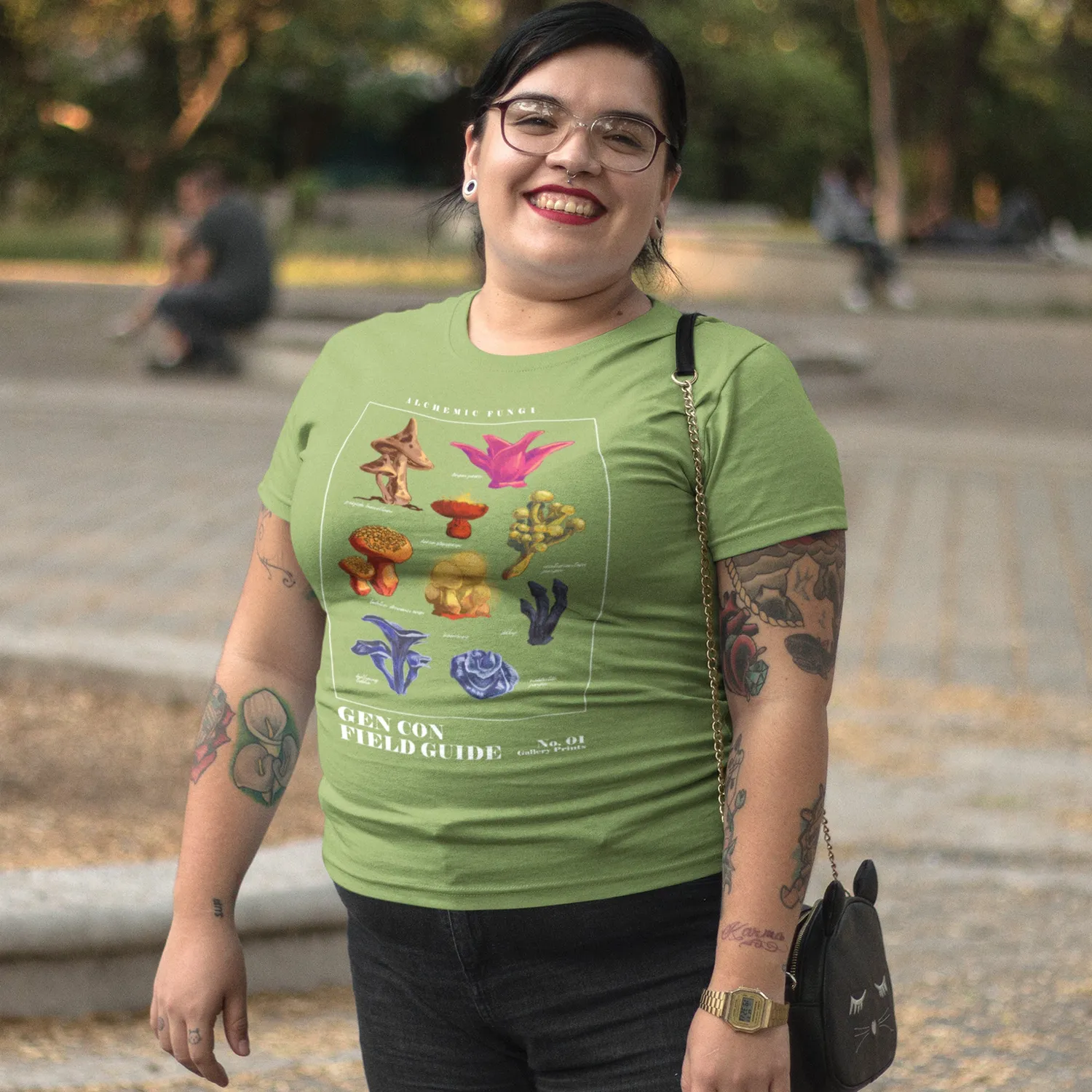 Gen Con Alchemic Fungi femme T-shirt zwart maat M katoen
