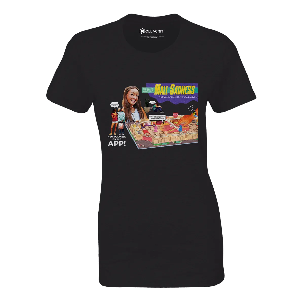 Roll A Crit Mall Sadness fitted T-shirt dames triblend