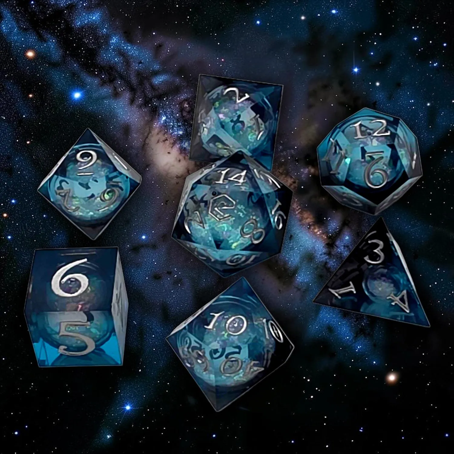 Roll A Crit Nebula Nightfall Liquid Core dobbelset 7-delig