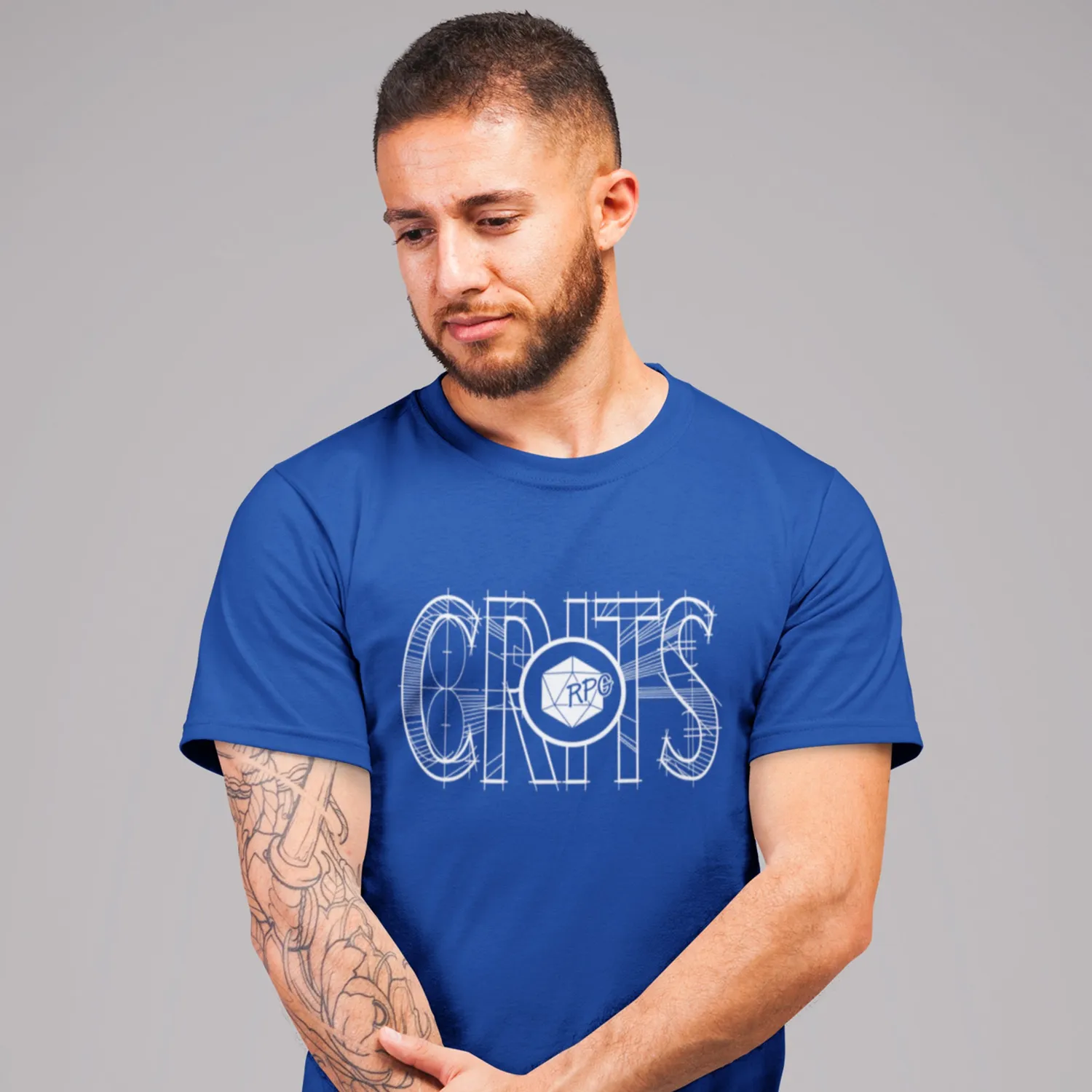 Roll A Crit RPG Crits slim fit T-shirt heather royal