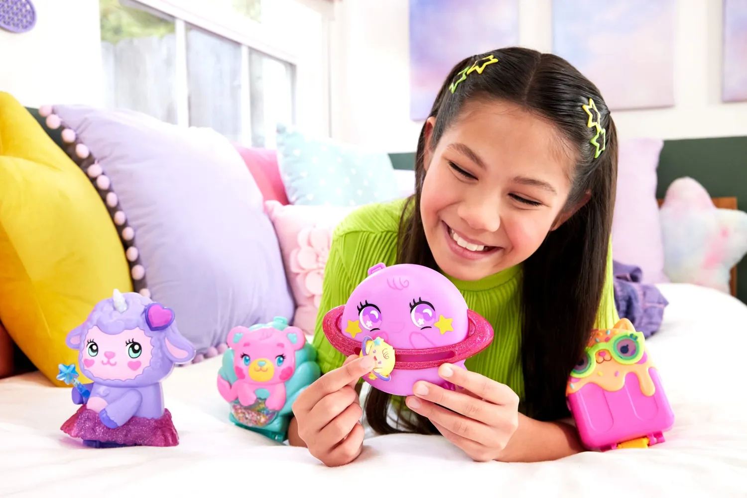 Polly Pocket Cozy Dreamland Lam compact speelset eenhoorn