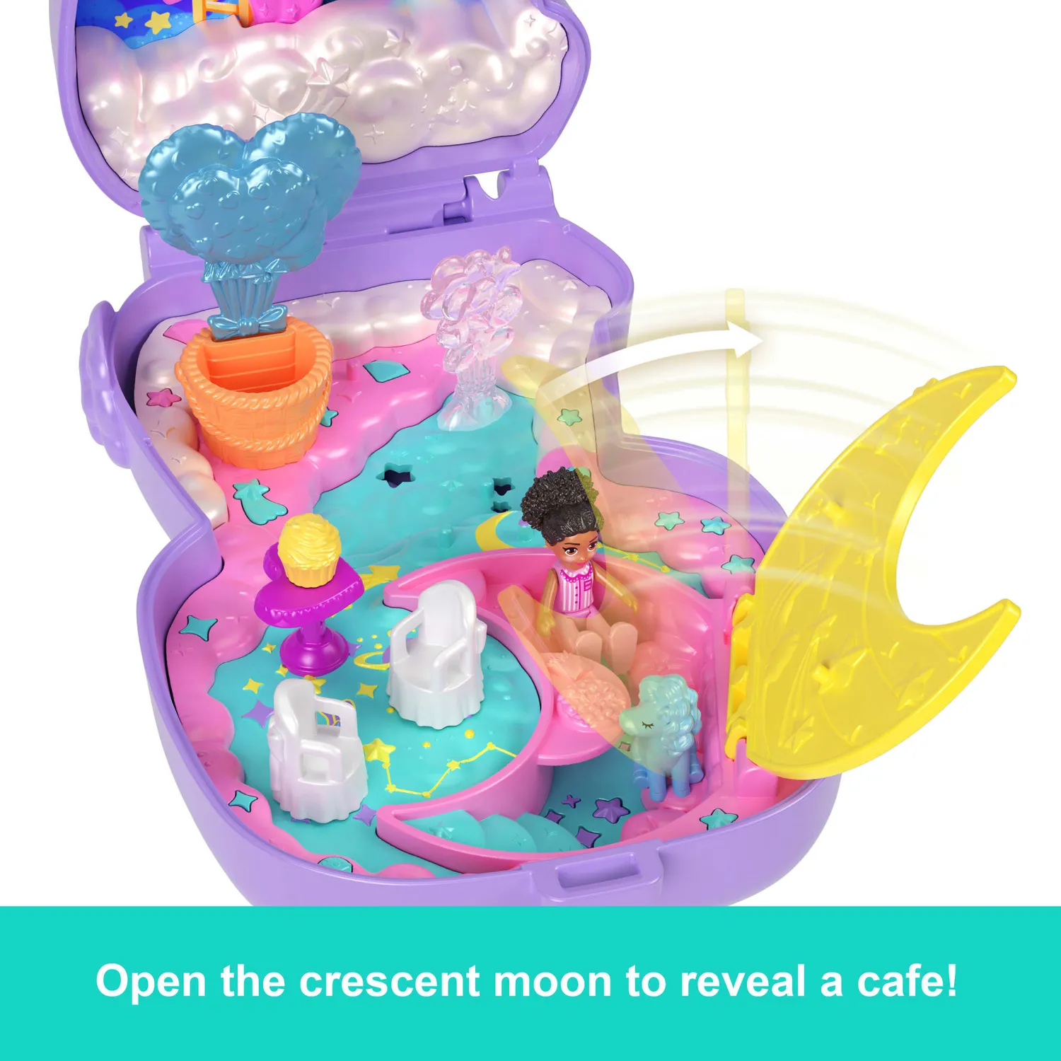 Polly Pocket Cozy Dreamland Lam compact speelset eenhoorn