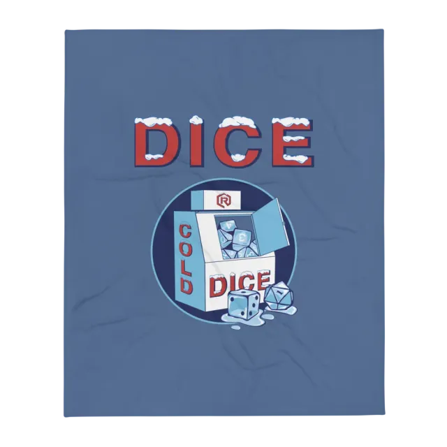 Roll A Crit ICE Dice fleecedeken dobbelstenen 127x153 cm