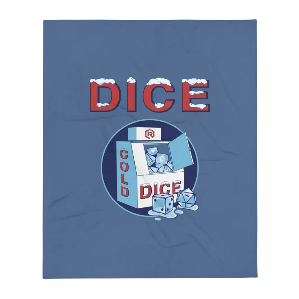 Roll A Crit ICE Dice fleecedeken dobbelstenen 127x153 cm