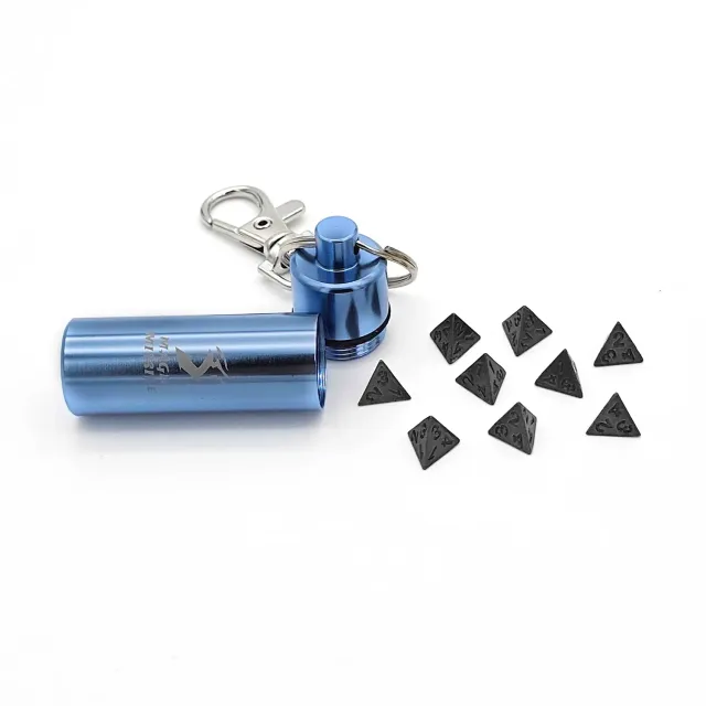 Rollacrit Magic Missile dobbelstenen sleutelhanger 9-delig metaal