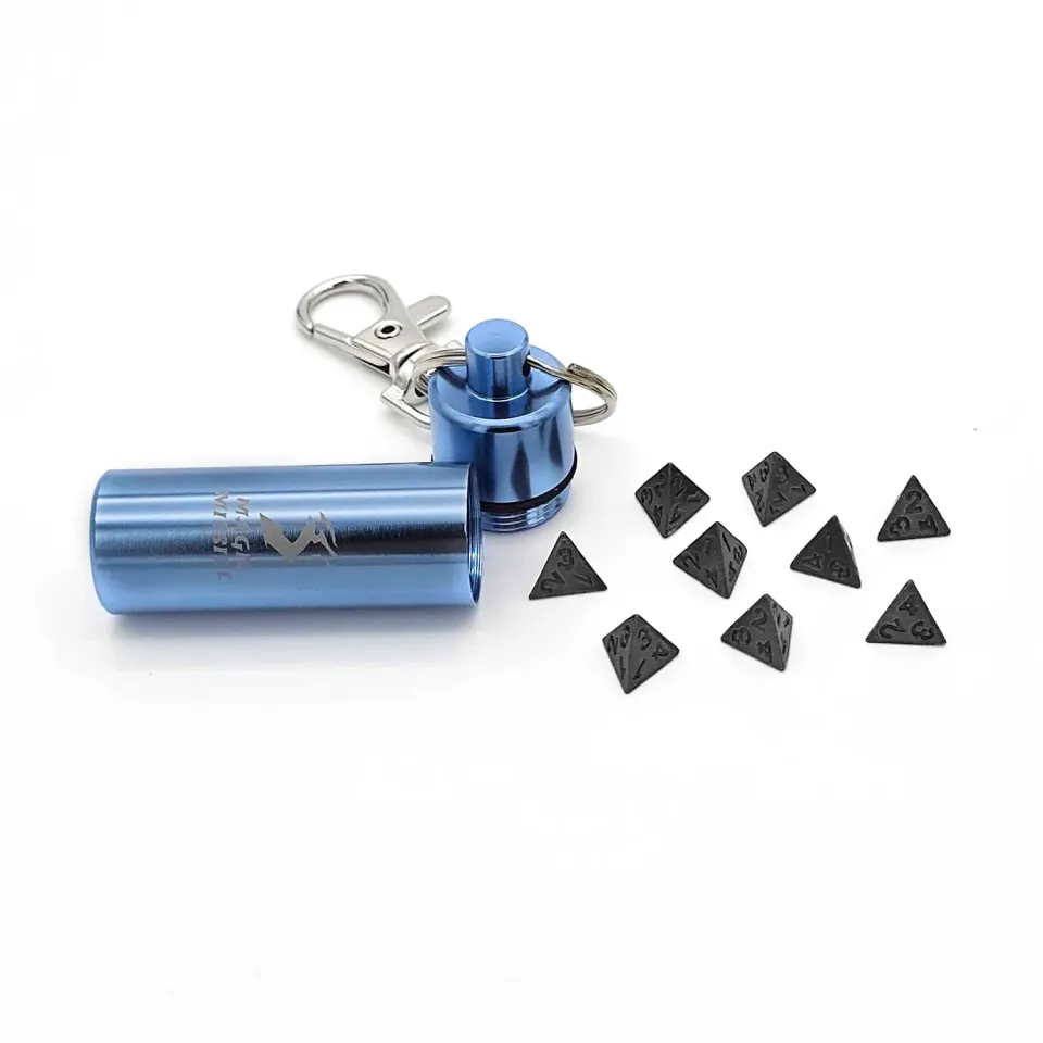 Rollacrit Magic Missile dobbelstenen sleutelhanger 9-delig metaal