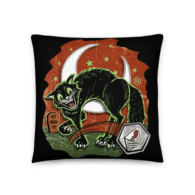 Roll A Crit Not Dead Yet sierkussen polyester