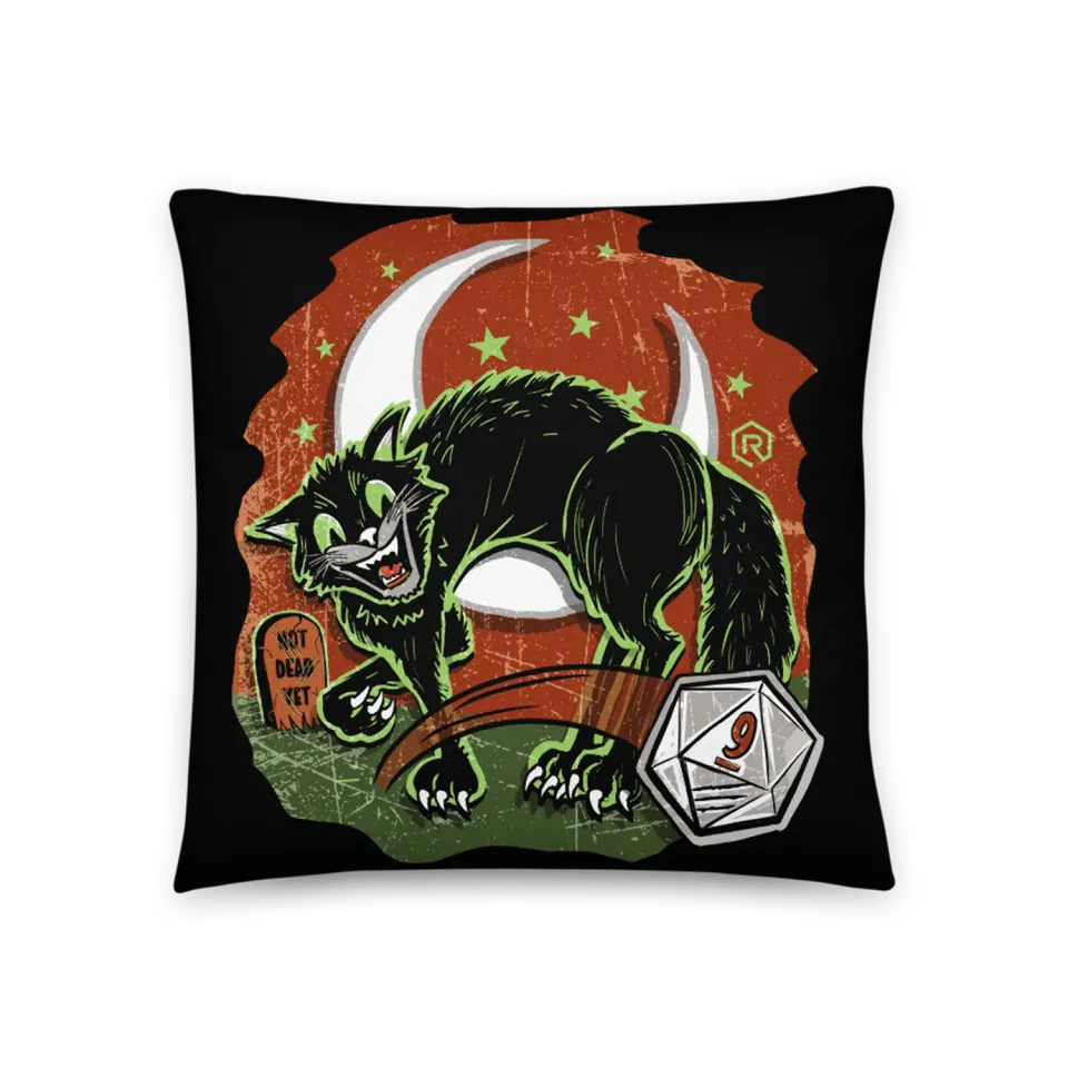 Roll A Crit Not Dead Yet sierkussen polyester
