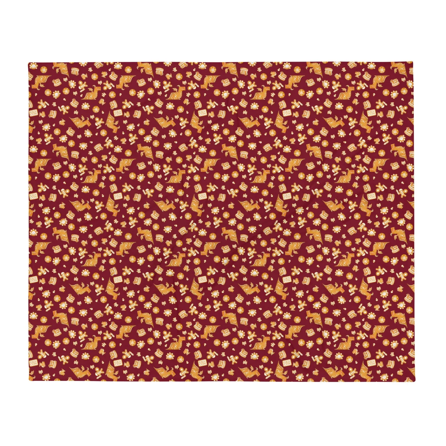 Roll A Crit Gen Con Gingerbread plaid 50x60 rood zacht