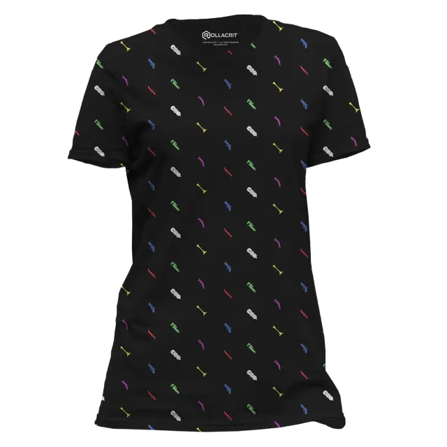 Rollacrit Get a Hint all over print T-shirt dames stretch