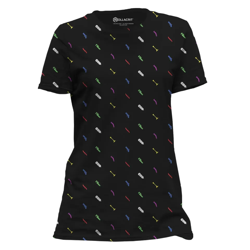Rollacrit Get a Hint all over print T-shirt dames stretch