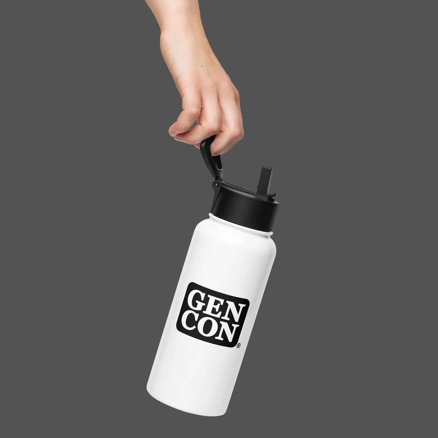 Roll A Crit Gen Con waterfles RVS 950 ml met rietje