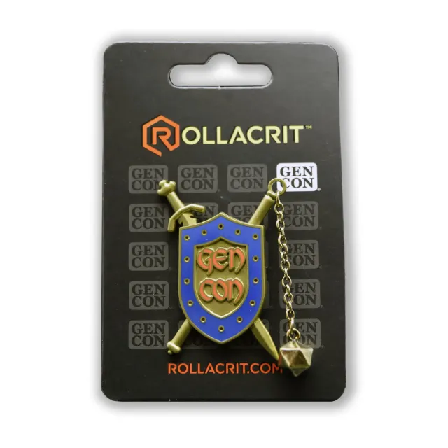Gen Con Sword and Shield Pin zwaard schild emaille