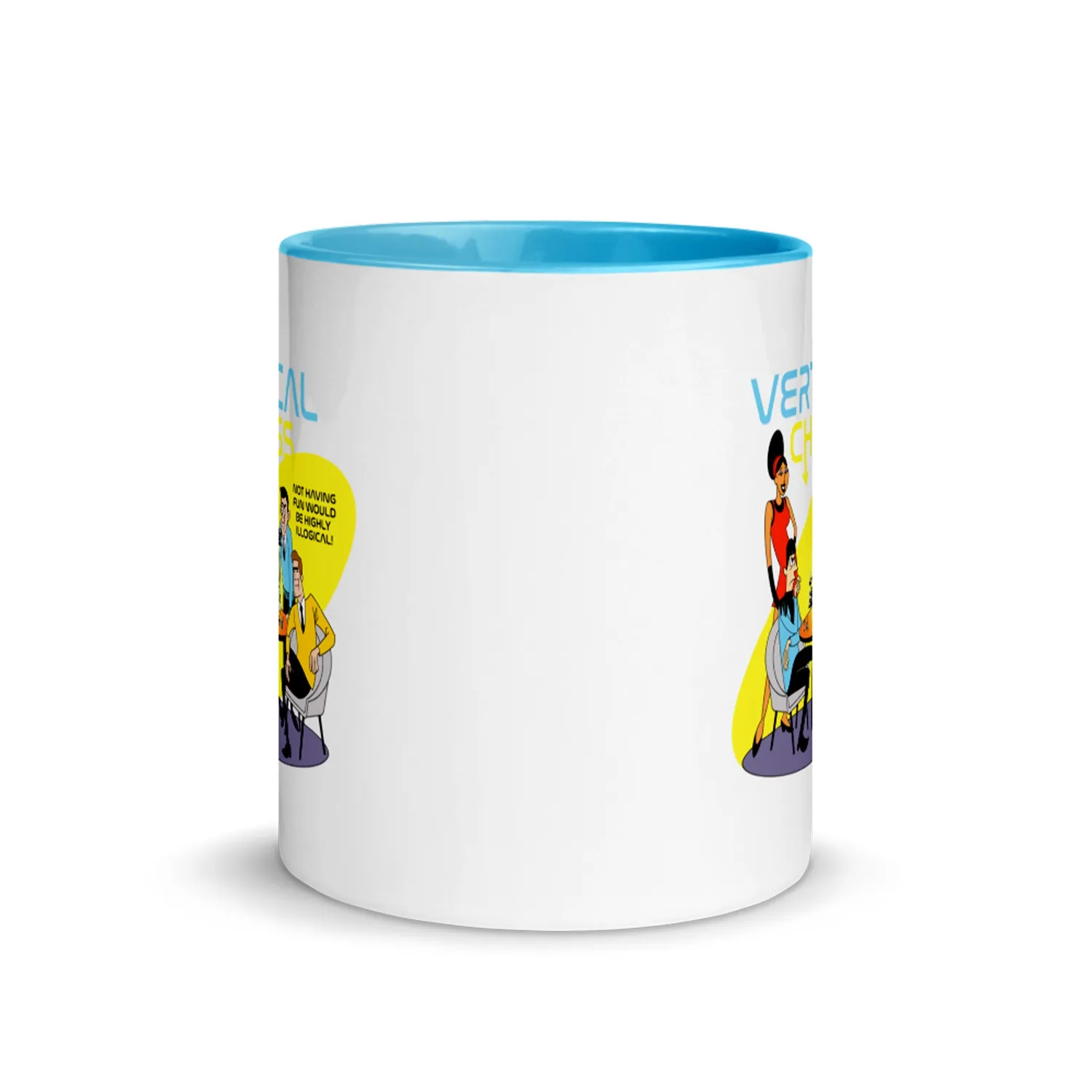 Roll A Crit Vertical Chess mok keramiek blauw