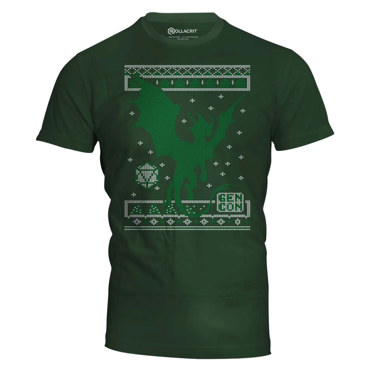 Roll A Crit Gen Con Holiday Slim Fit T-shirt Genevieve katoen
