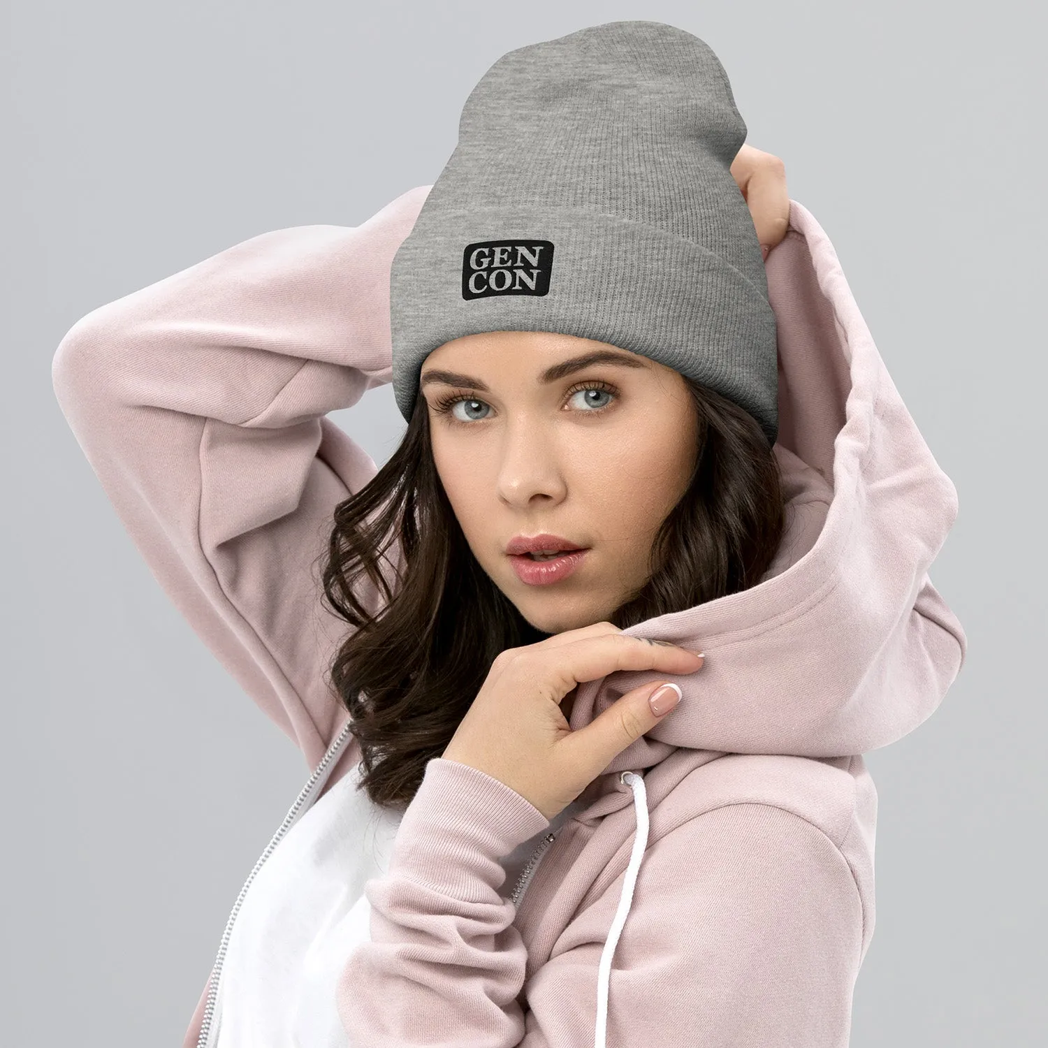 Roll A Crit Gen Con beanie muts acryl zwart grijs