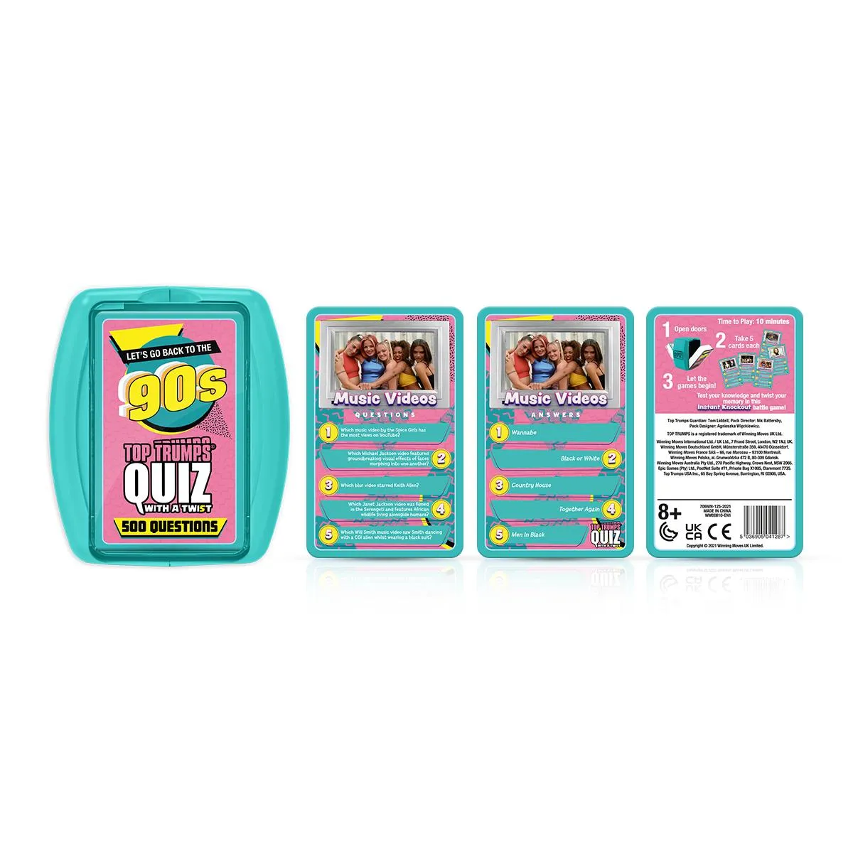 Top Trumps Quiz 1990's quizspel 100 kaarten jaren 90