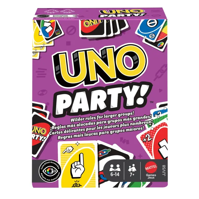 UNO Party! kaartspel 6-14 spelers 7+ jaar