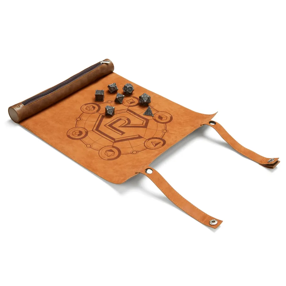 Roll A Crit Phases of Crit dobbelstenenzak bruin vegan leer