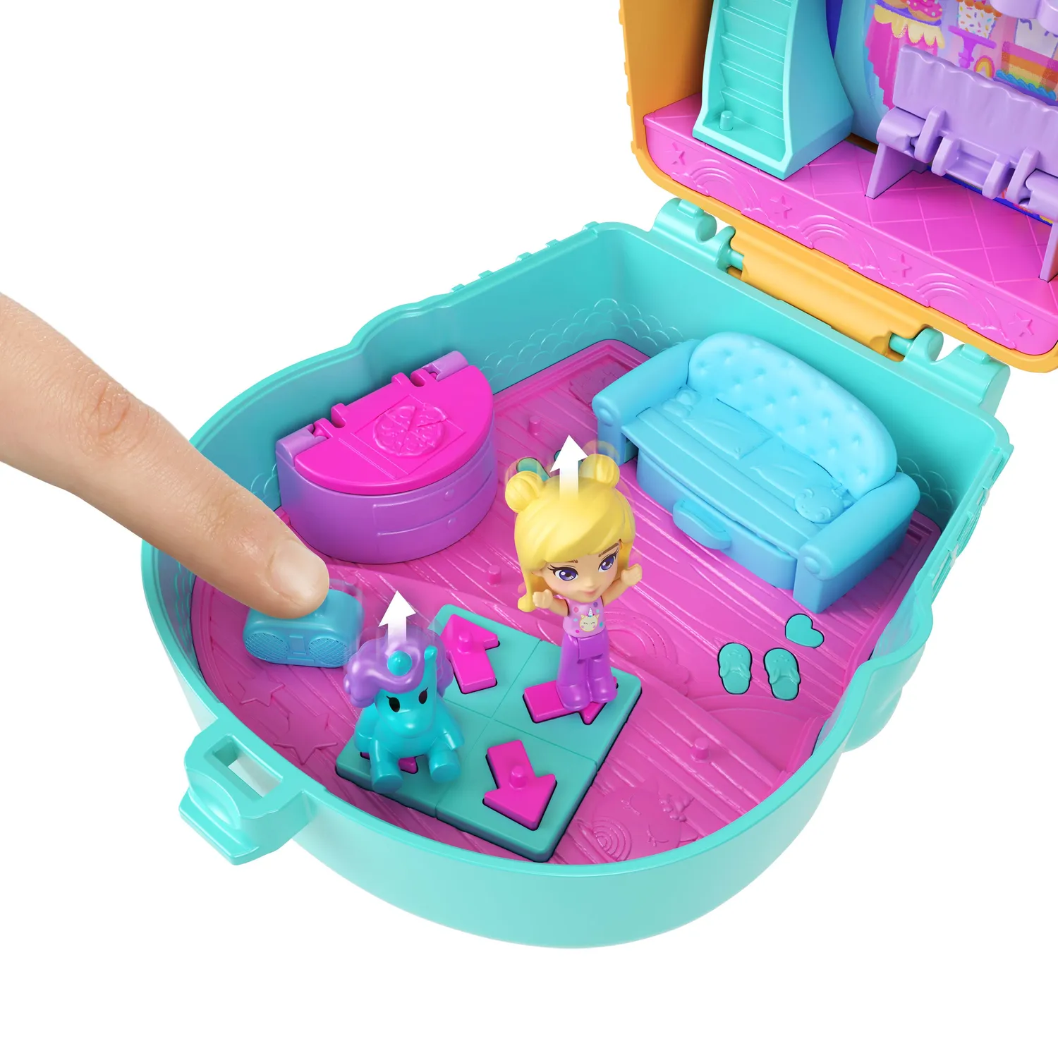 Polly Pocket Eenhoorn Ijsje compact met pop