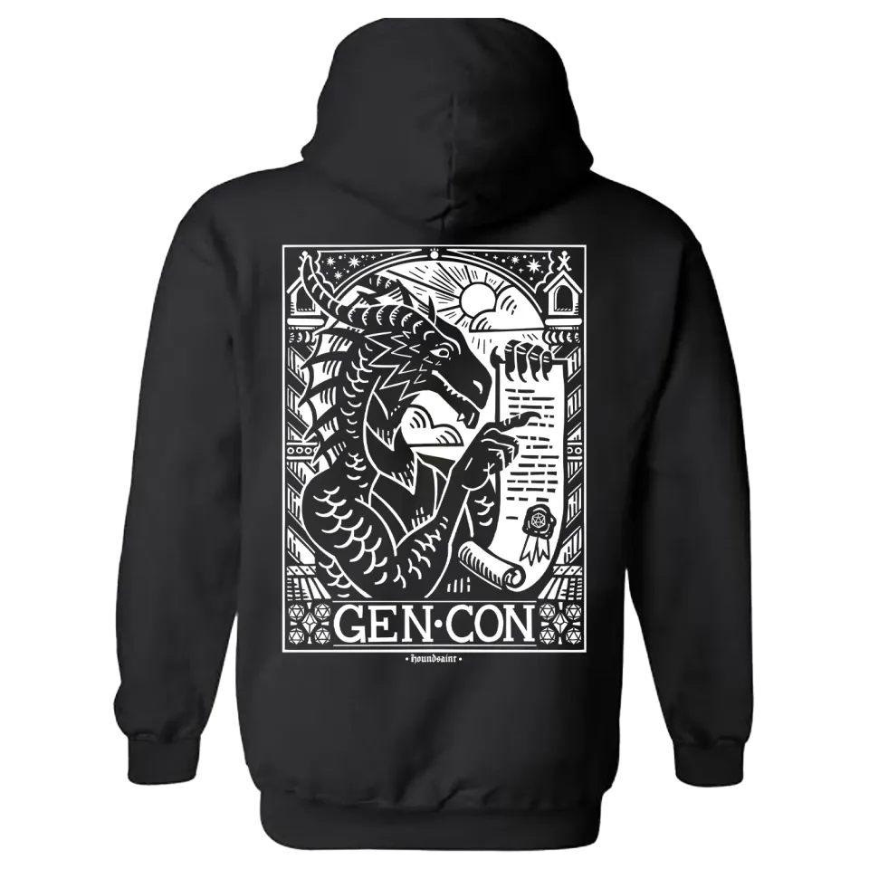 Roll A Crit Gen Con 2025 Genevieve Scroll Woodblock hoodie katoen