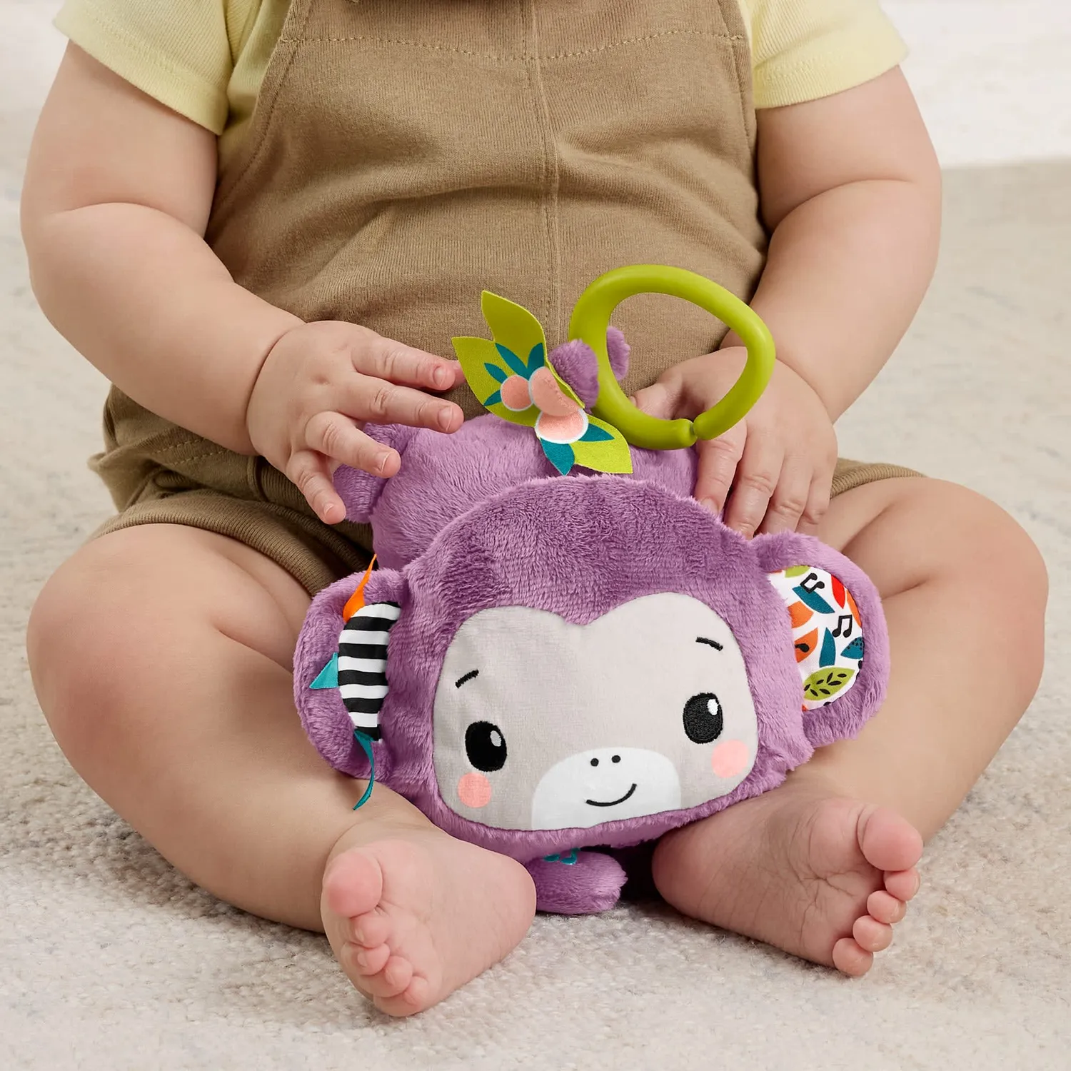 Fisher-Price Hangend Aapje muziekspeeltje paars