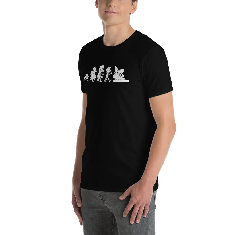 Roll A Crit Evolution of Geek T-shirt katoen unisex