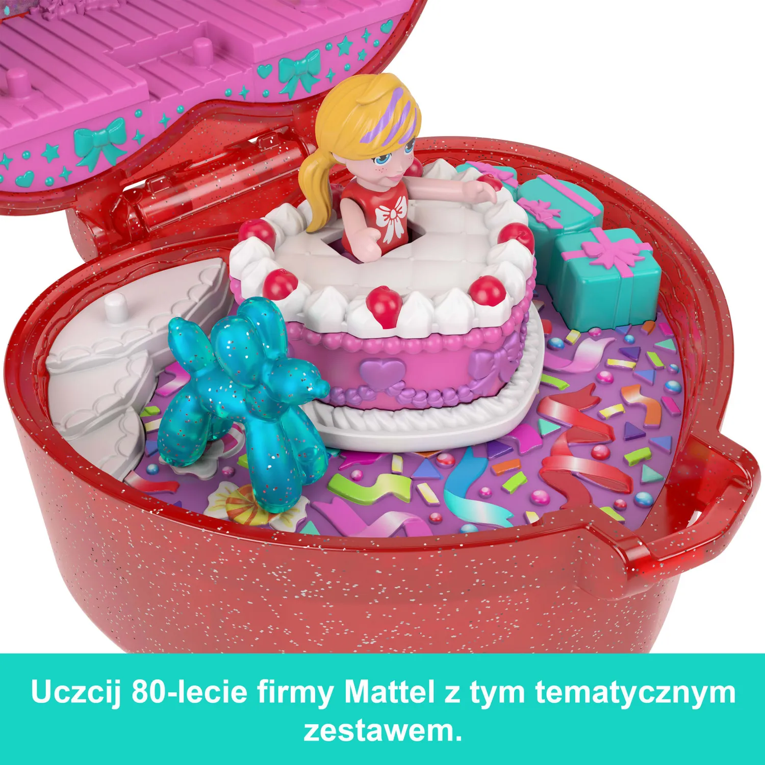 Polly Pocket Mattel 80 Jaar Hart Compact Speelset met Ring