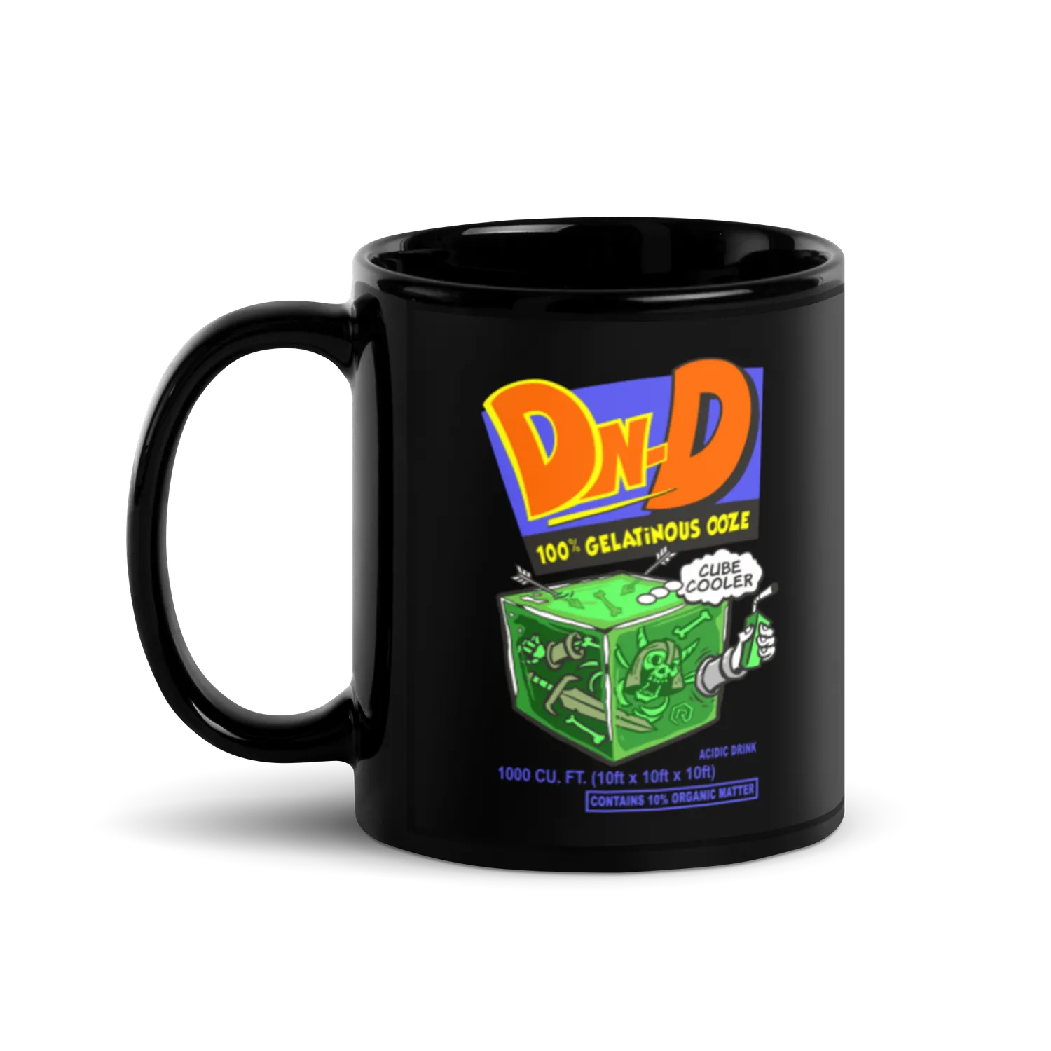 Roll A Crit Gelatinous Cubic Cooler mok zwart 11 oz