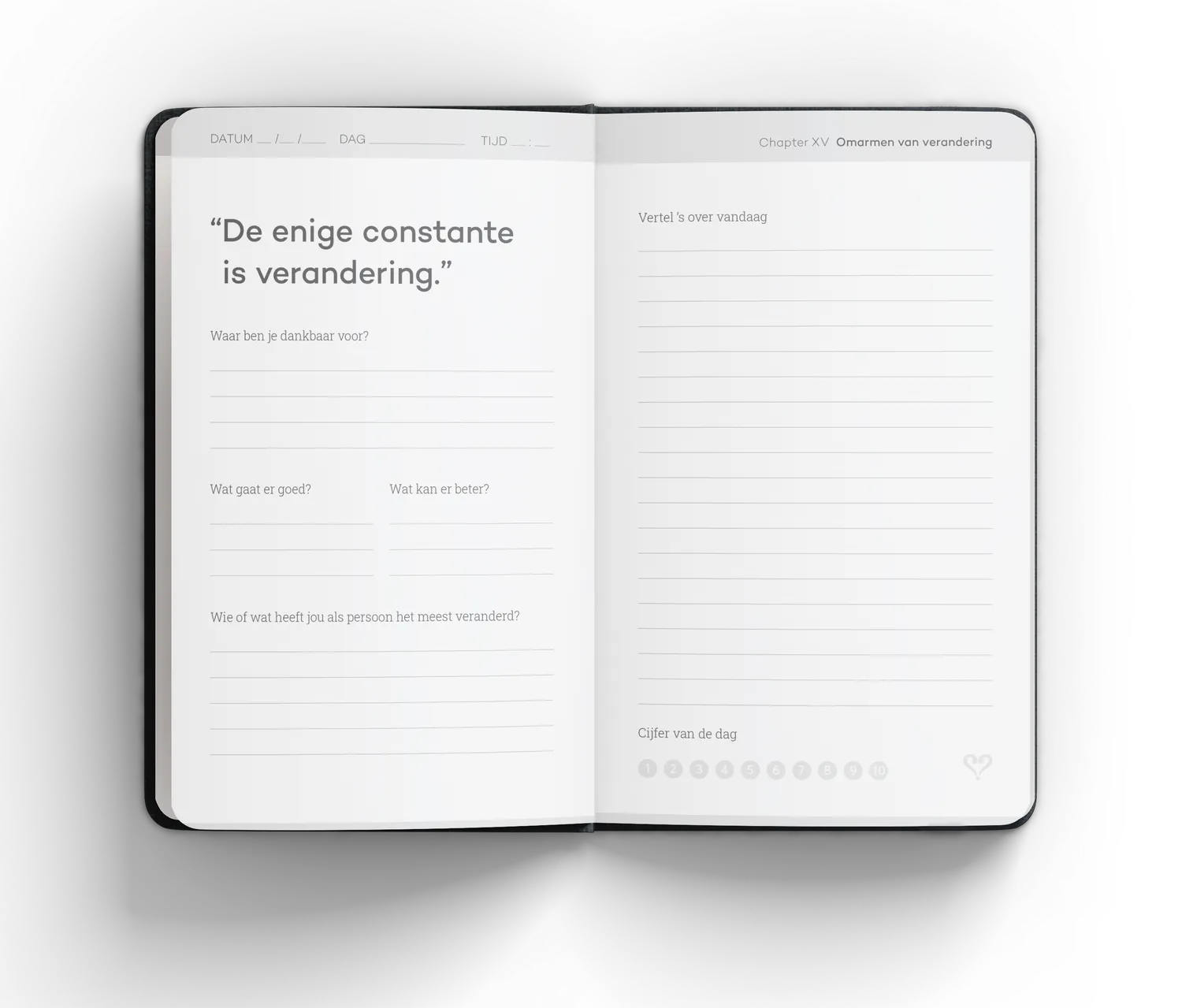 Vertellis Chapters 2 journal zwart zelfreflectie