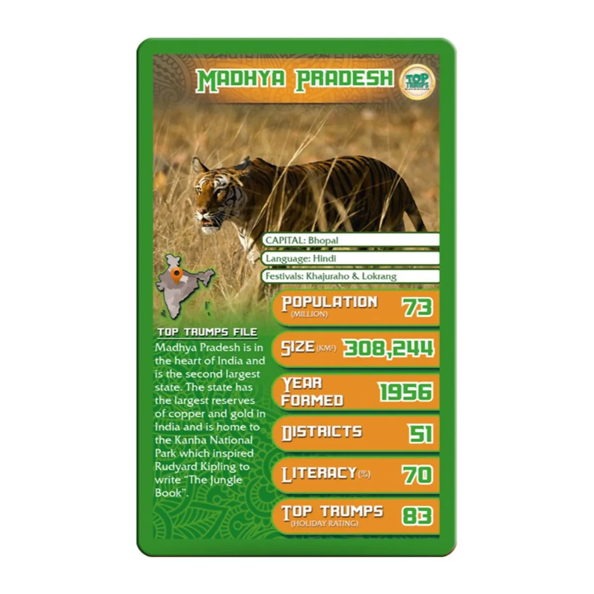 Top Trumps States of India kaartspel India-editie