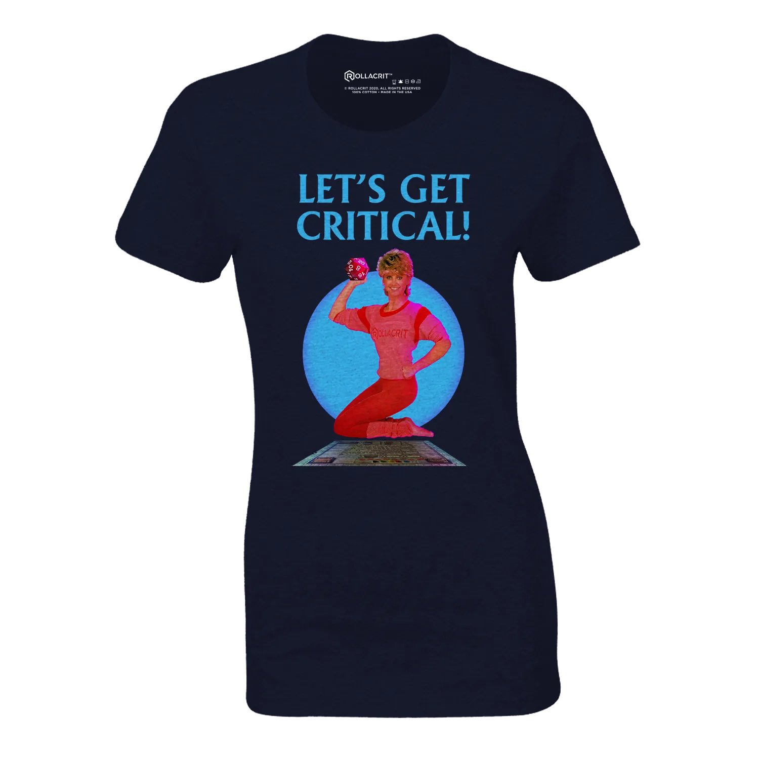 Roll A Crit Let's Get Critical fitted T-shirt paars
