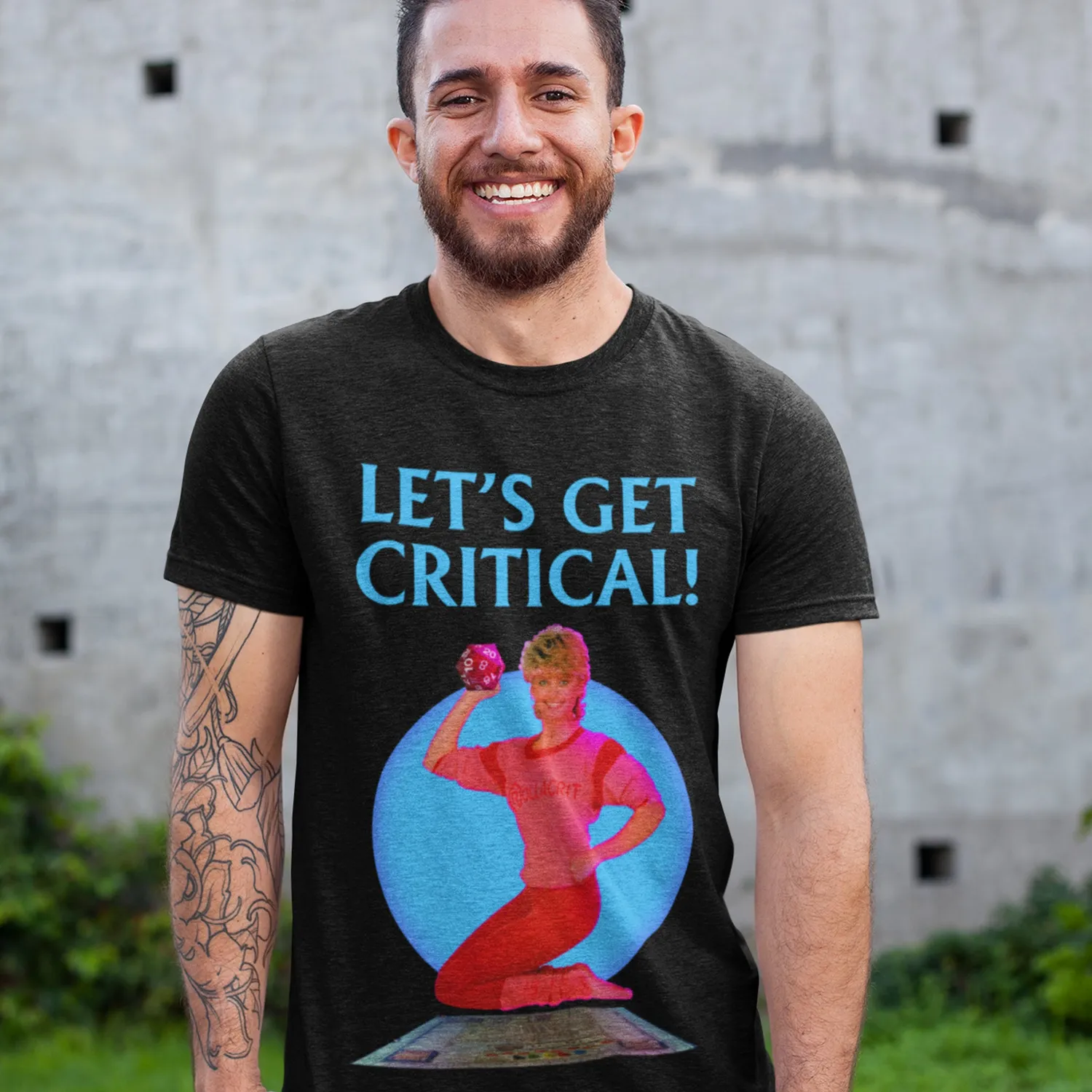 Roll A Crit Let’s Get Critical T-shirt unisex katoen