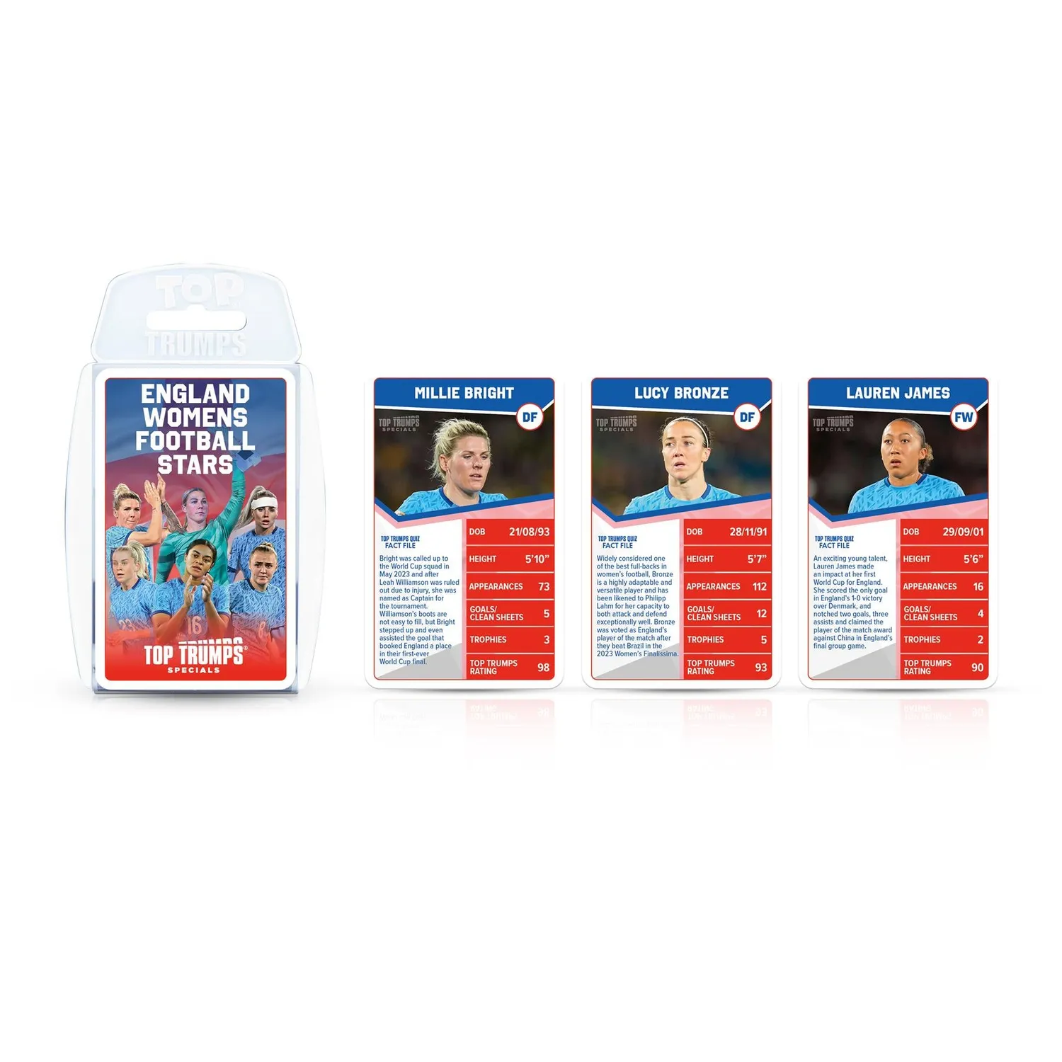 Top Trumps England Womens Football Stars kaartspel 30 kaarten