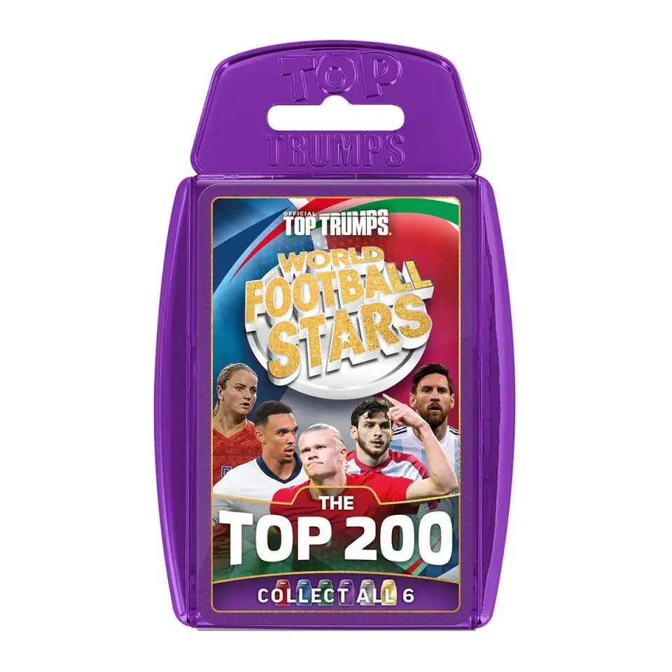 Top Trumps World Football Stars Top 200 kaartspel chrome paars