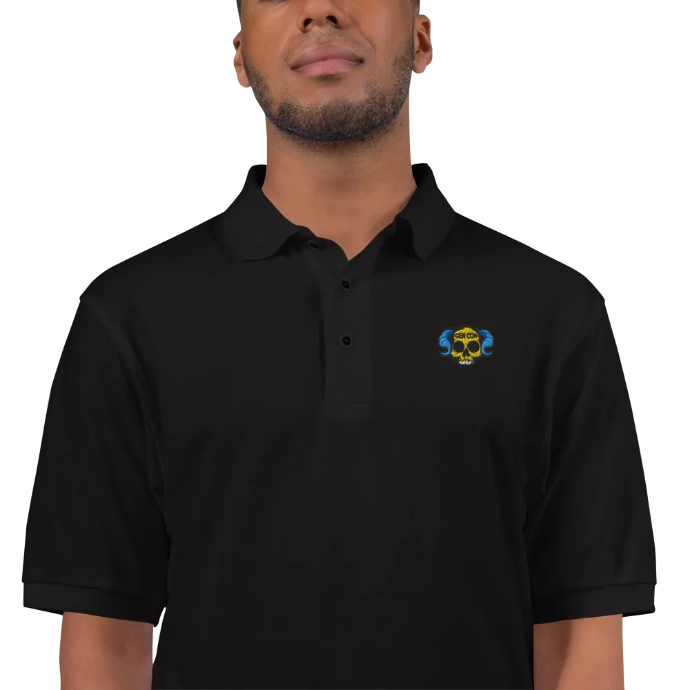 Roll A Crit Gen Con Lich Skull polo geborduurd katoenmix