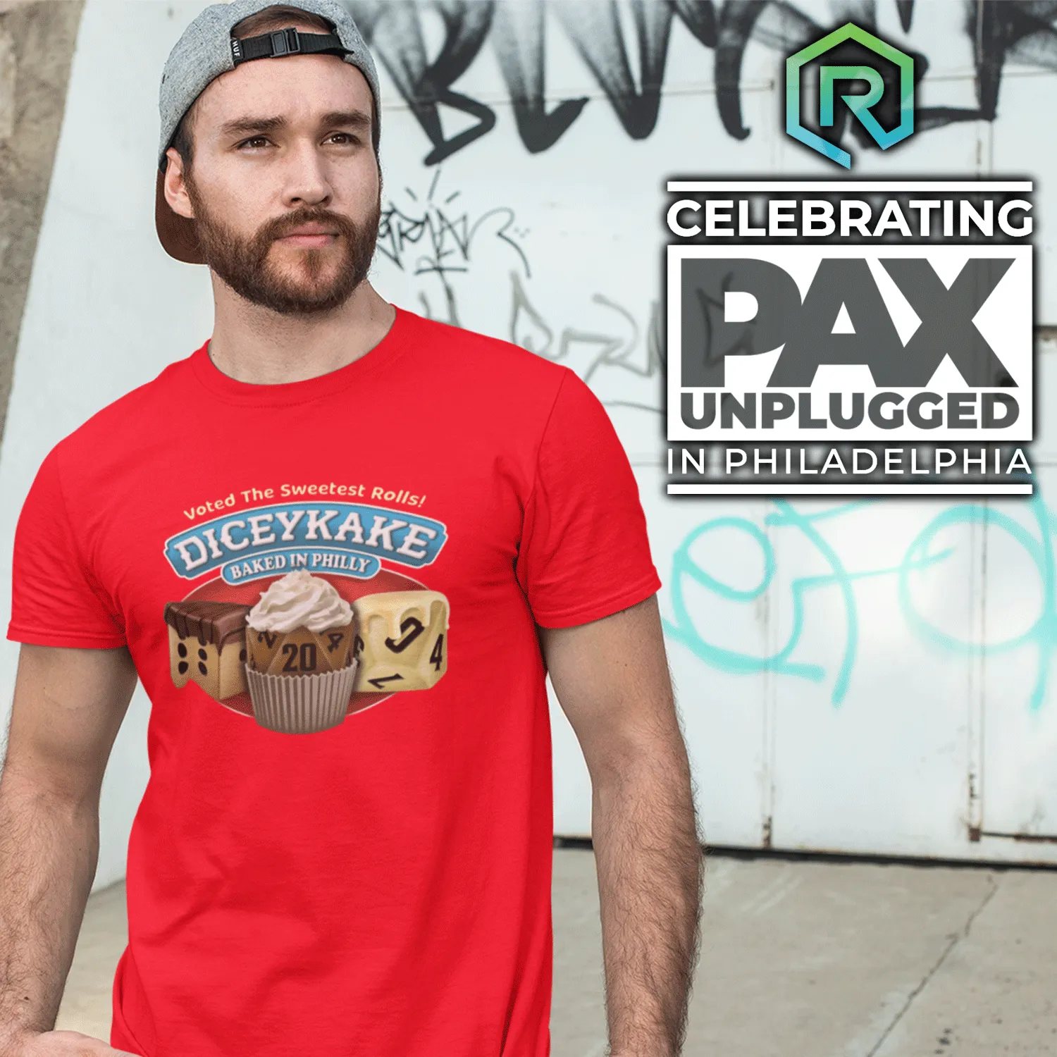 Roll A Crit Diceykake T-shirt dobbelsteen dessert katoen
