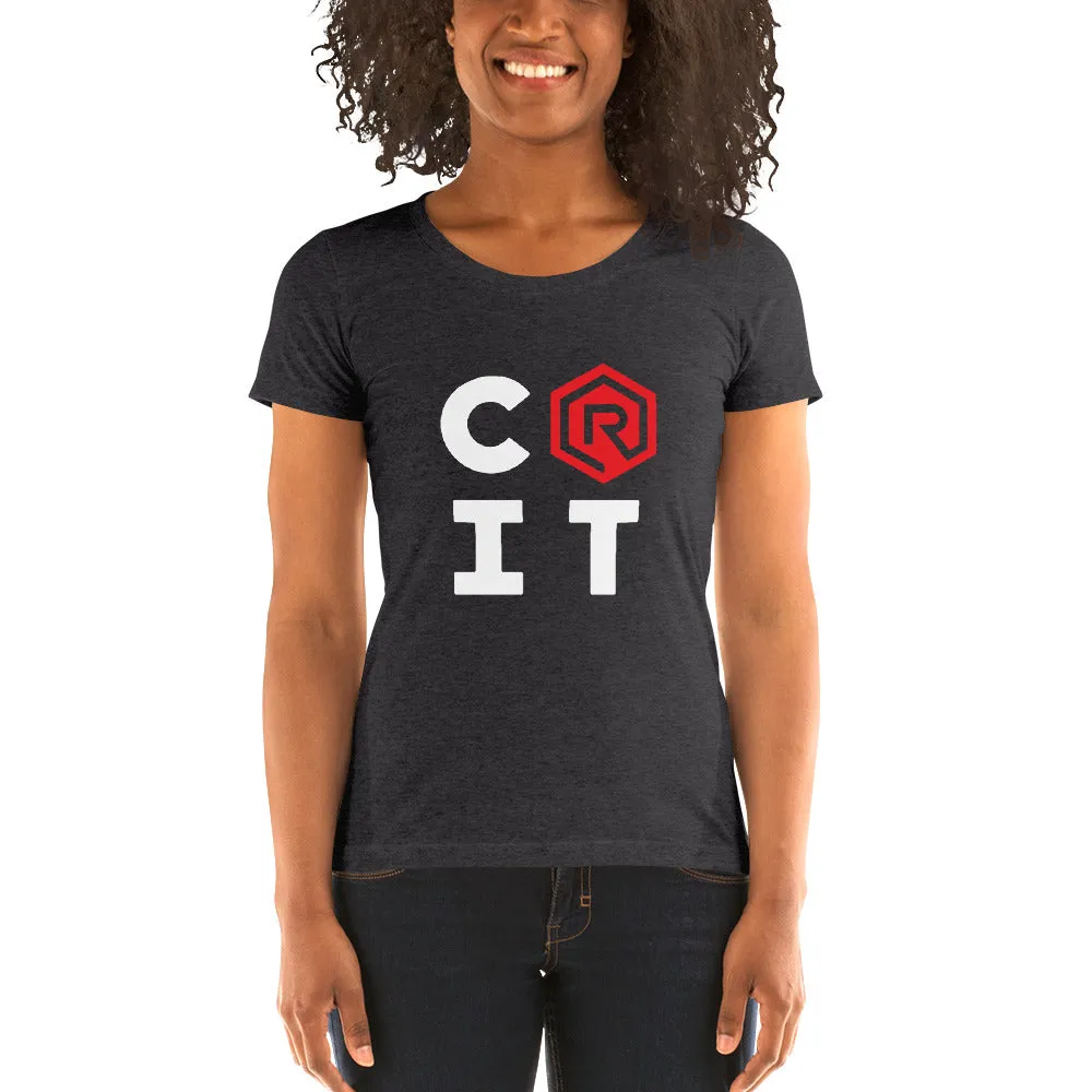 Roll A Crit CRIT Logo fitted T-shirt navy