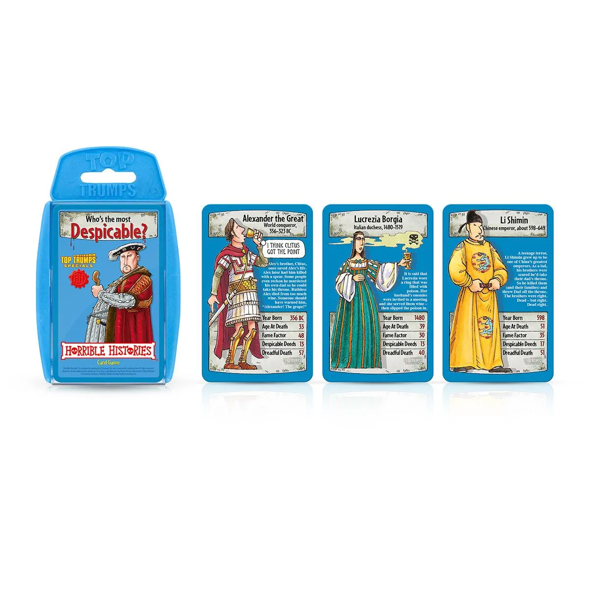 Top Trumps Horrible Histories kaartspel geschiedenis