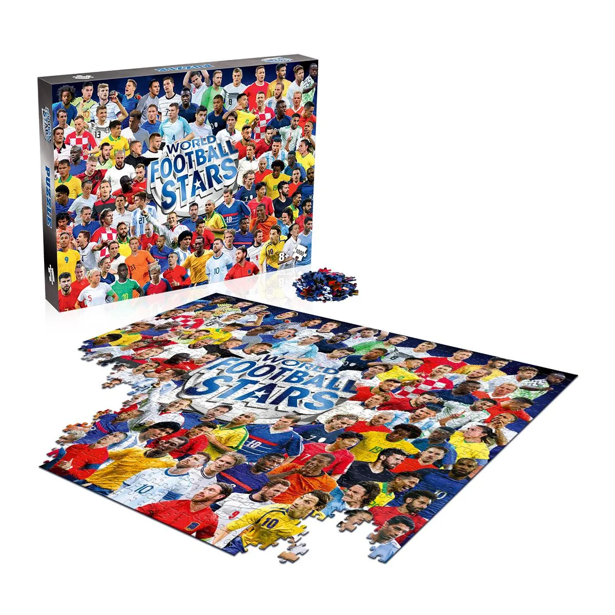 Top Trumps World Football Stars puzzel 1000 stukjes voetbal
