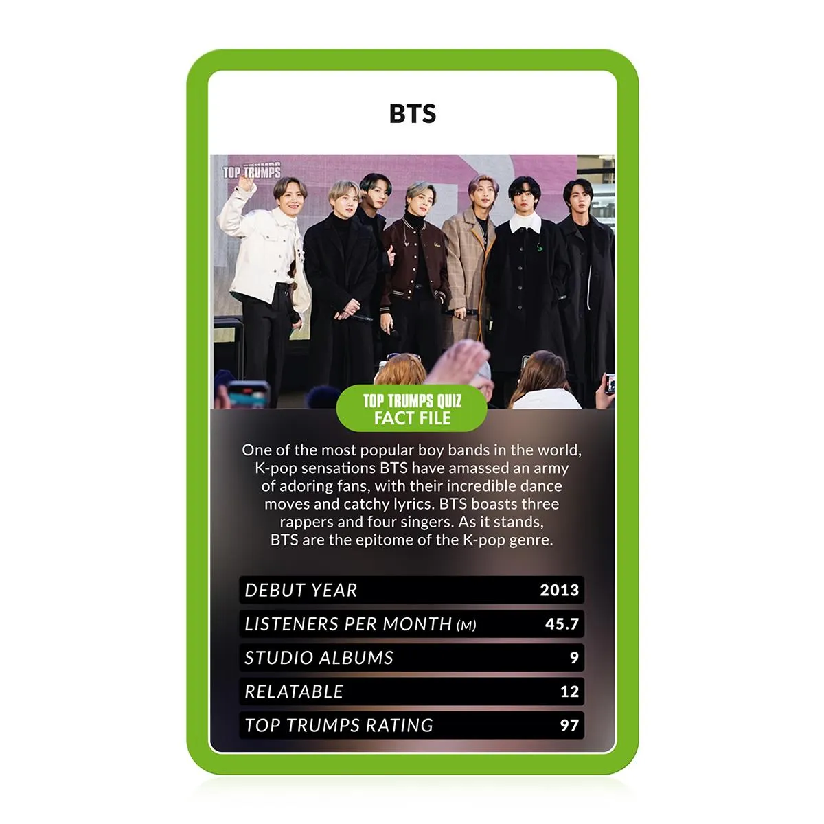Top Trumps Gen Z Spotify Trends kaartspel artiesten