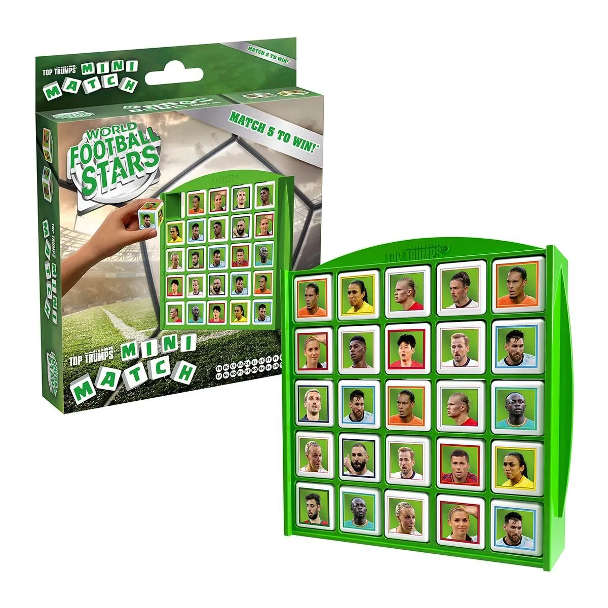Top Trumps World Football Stars Mini Match spel groen 2 spelers