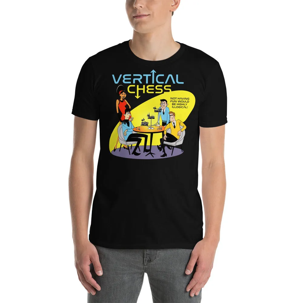 Roll A Crit Vertical Chess T-shirt katoen unisex