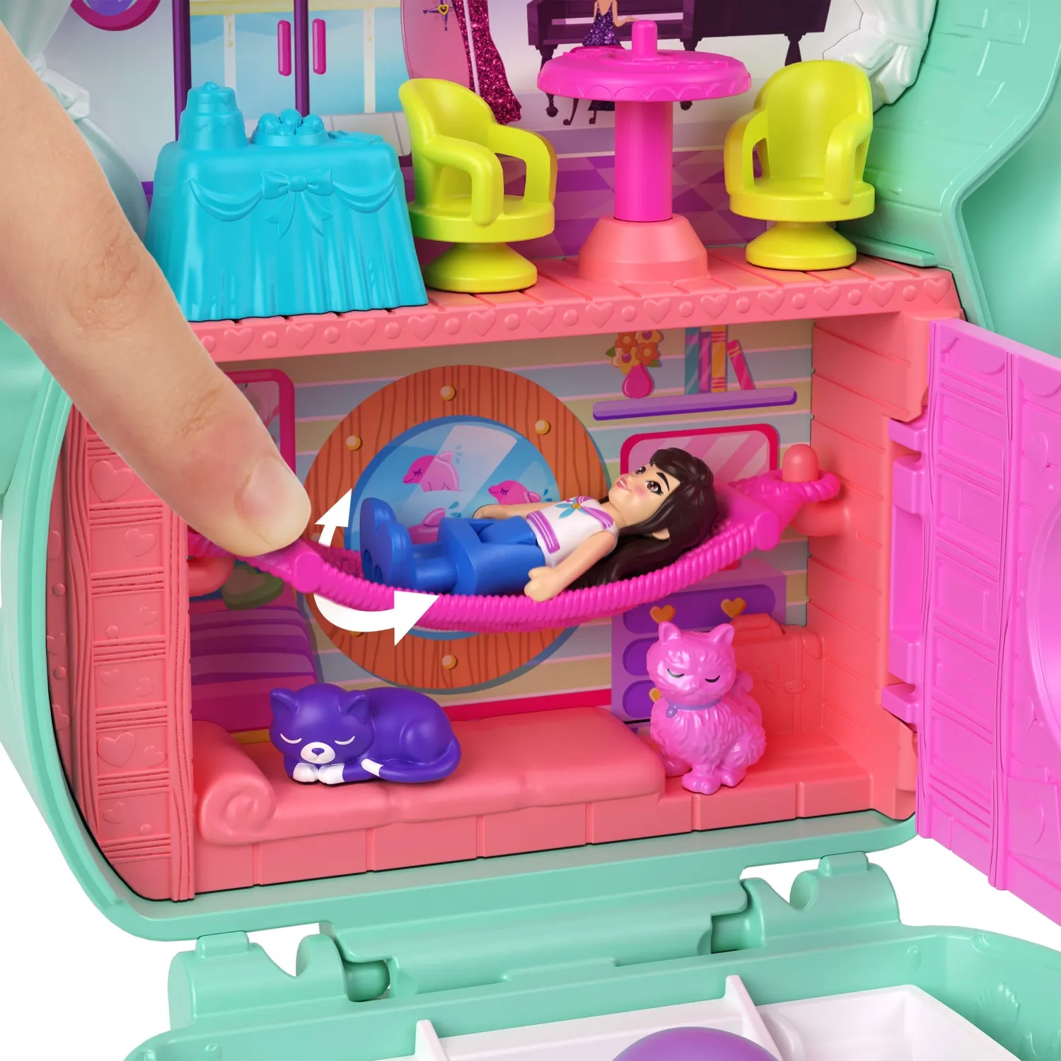 Polly Pocket Hijs De Zeilen Kitty compact speelset boot