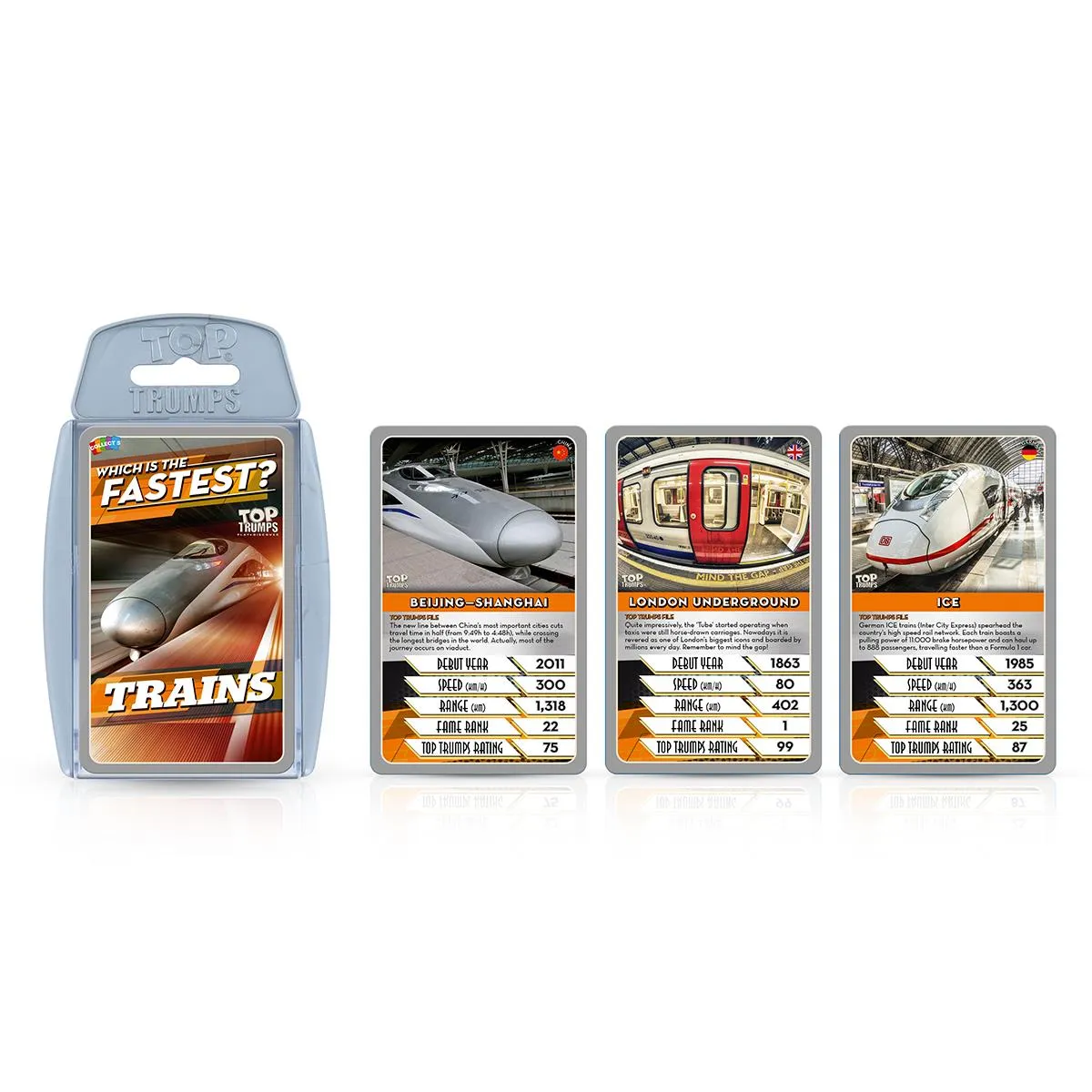 Top Trumps Trains kaartspel treinen snelheid