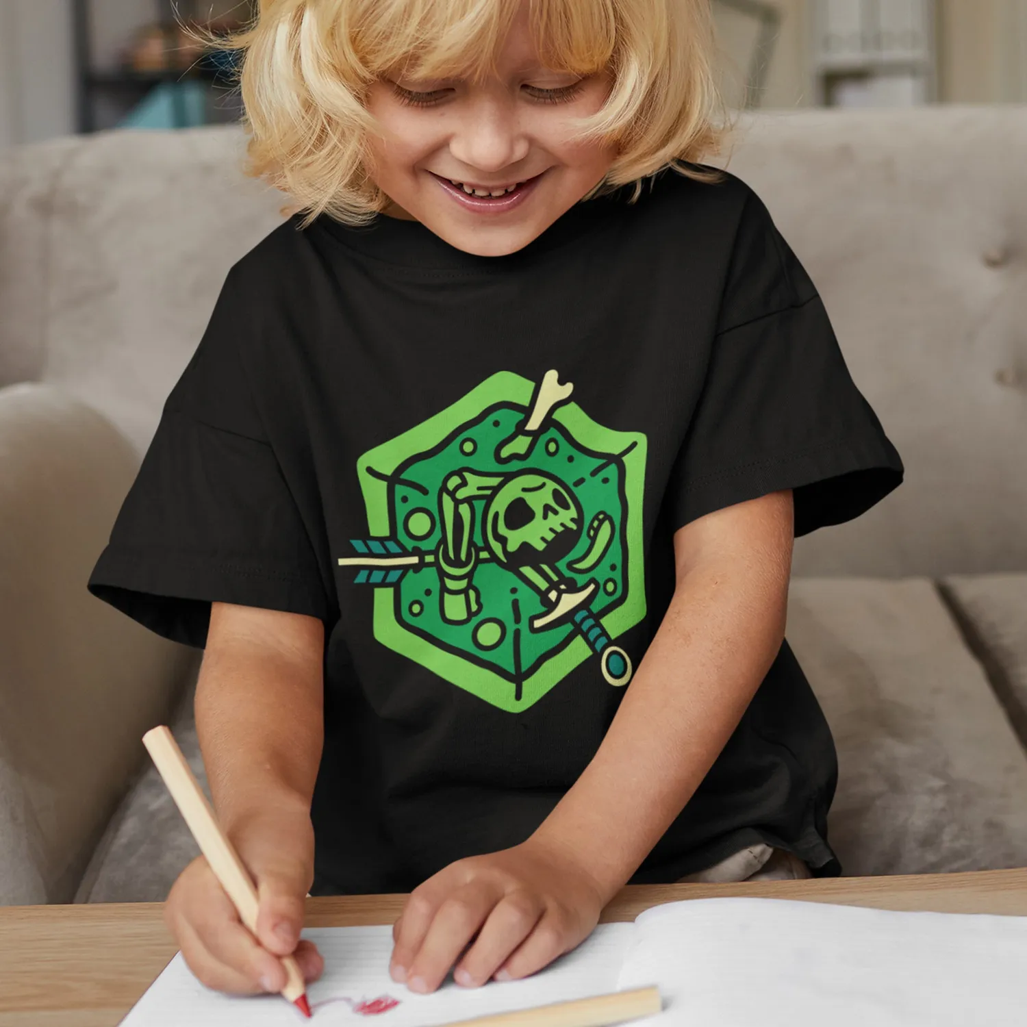 Roll A Crit Gelatinous Cube peuter T-shirt zwart 2T katoen
