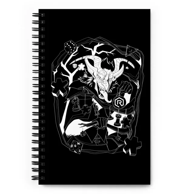 Roll A Crit Decorating Krampus spiraal schrift wit dots